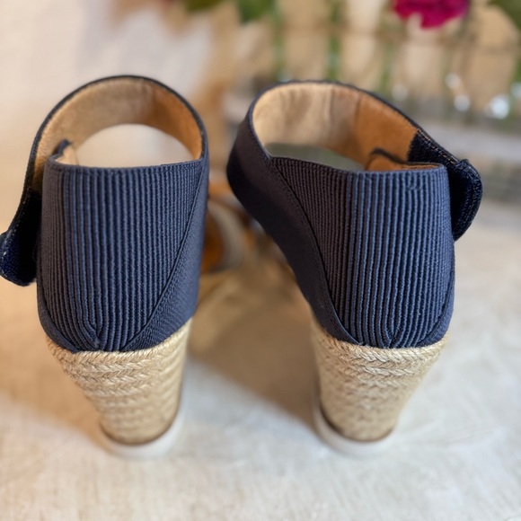 Kelly & Katie Gala Espadrille Wedge Sandal Women’s Size 11M. Blue /White Stripe - Picture 9 of 10